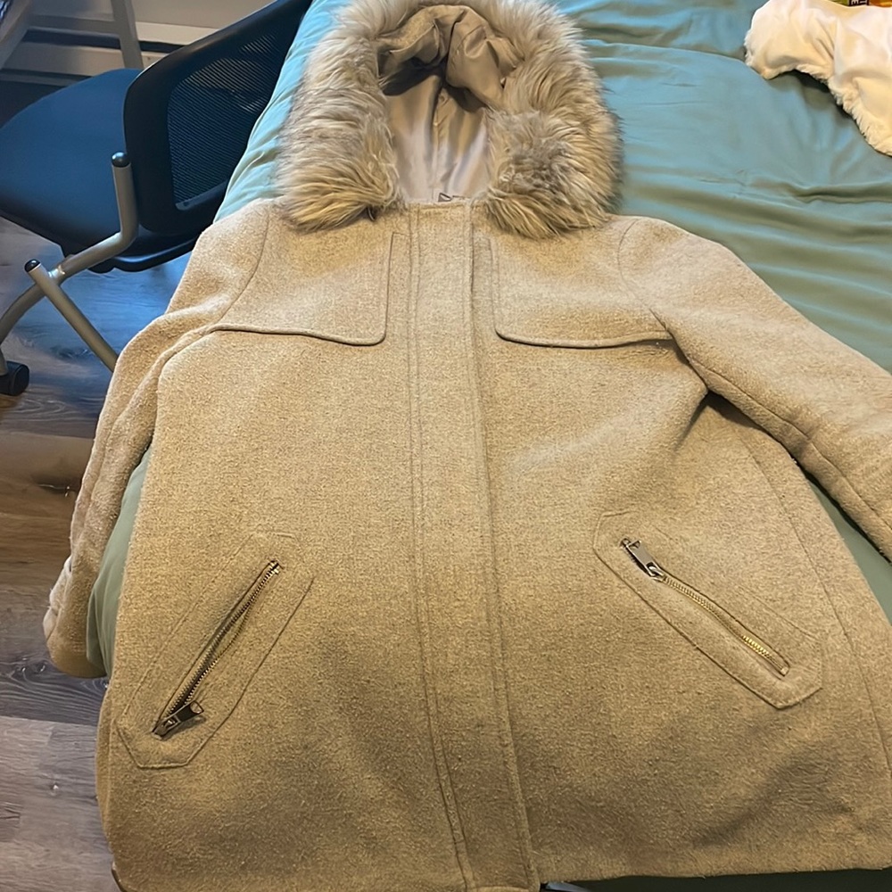 manteau gris de mi-saison/gray mid-season coat
